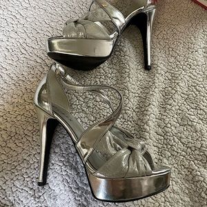 Guess silver heels PROM/WEDDING